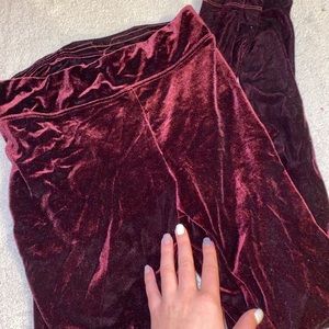 Garage Red Velvet leggings